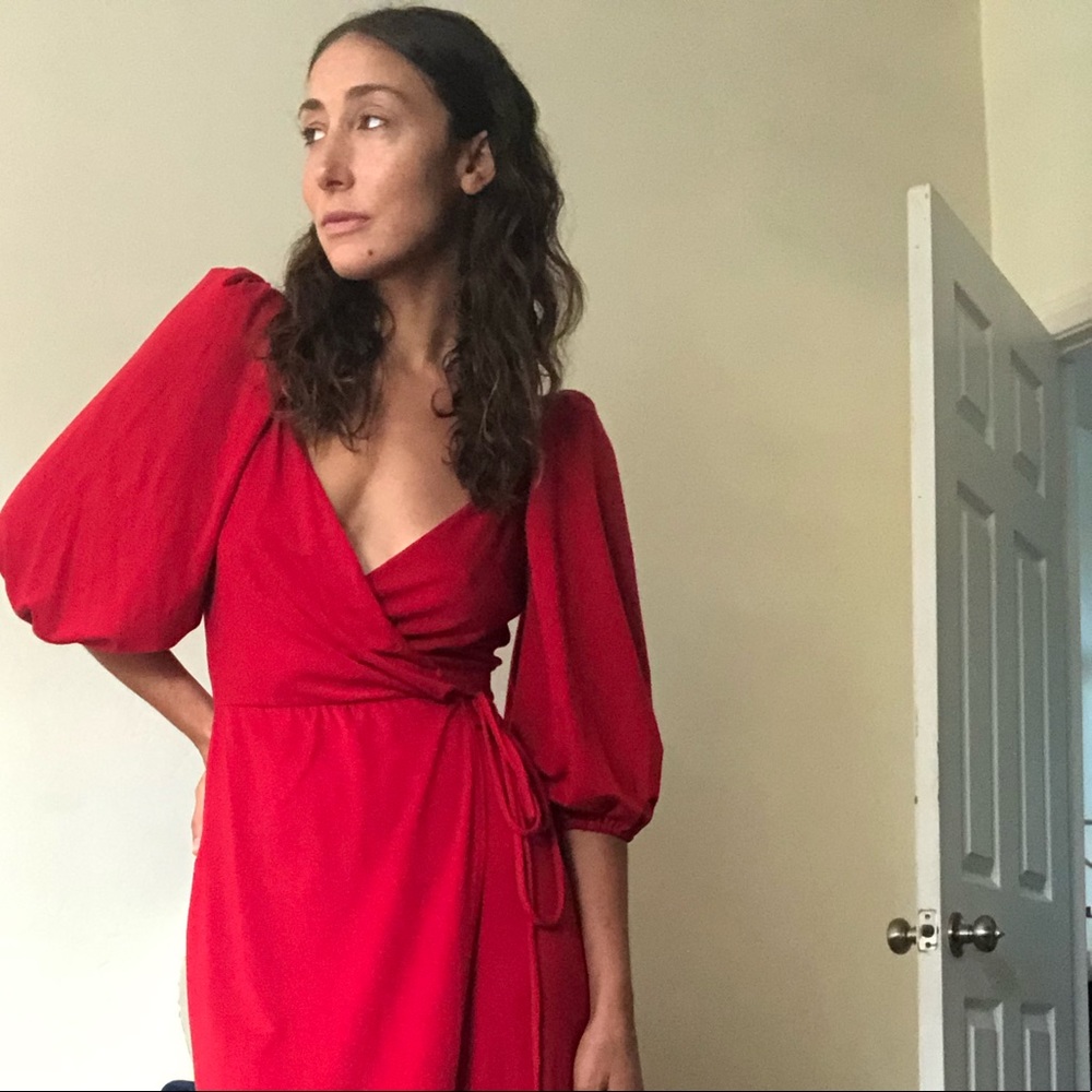 Reformation red Calabra dress size small red
